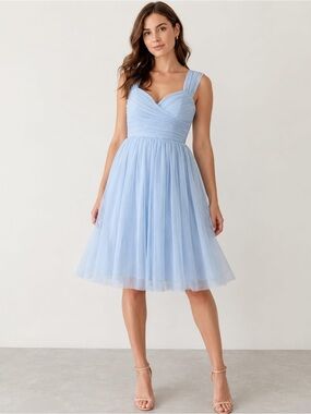 BNWOT Forever New baby Blue Midi Dress - size 8